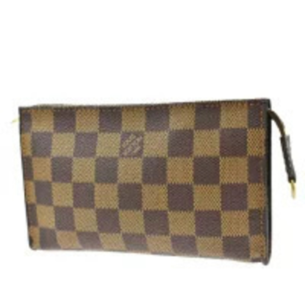 Louis Vuitton Mare Damier Leather Shoulder Bag Ebene Brown